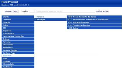 Sistema SSW: Módulo financeiro