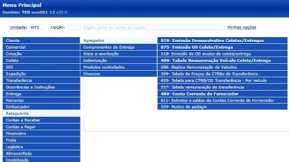 Sistema SSW: Módulo administrativo